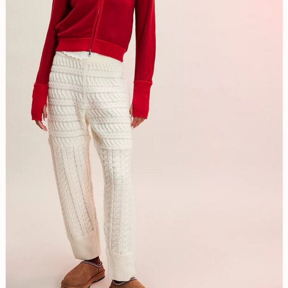 Intimately Free People Fresh Feeling Joggers Cable Knit - Picture 1 of 5